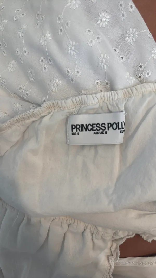 White Princess Polly Dress Flowy - Image 3
