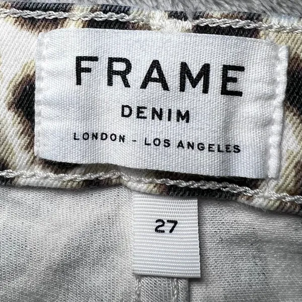 Frame‎ Womens Size 27 Ali High Rise Cigarette Leopard Print Jeans Trendy Chic - Image 4