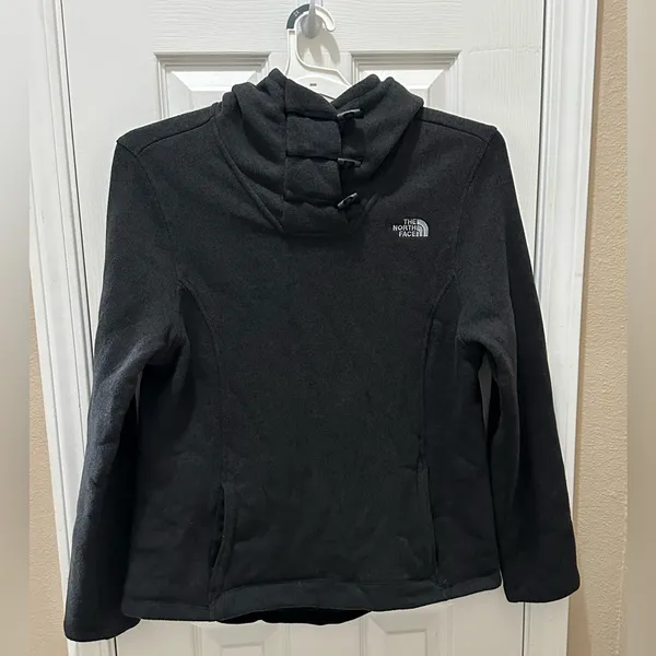The North Face Womens Jacket Crescent Fleece Hooded Pull Over size XL gray - Image 2