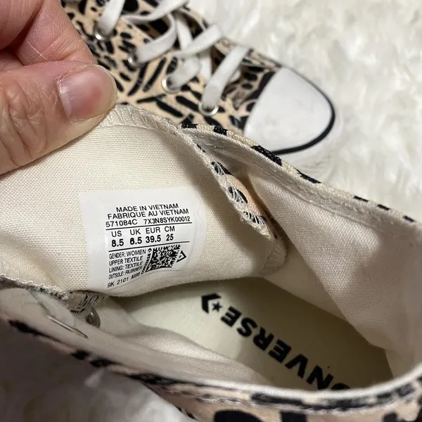 Converse Jungle Art Platform High Top Shoes Neutral Animal Print Y2k Streetcore - Image 6