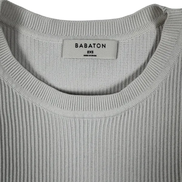 Babaton Aritzia Ribbed‎ Tank Top Womens 2XS White Sleeveless Stretch Minimalist - Image 2