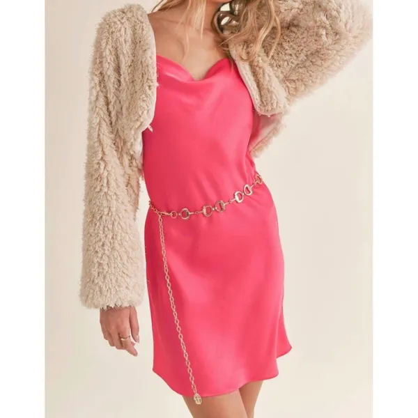 sadie & sage janae faux fur cropped jacket y2k - Image 7
