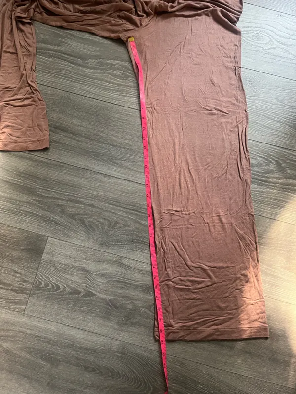 Skims Dusty Pink Wide Leg Pull On Drawstring Comfy Cozy Relax Lounge Pants M - Image 6