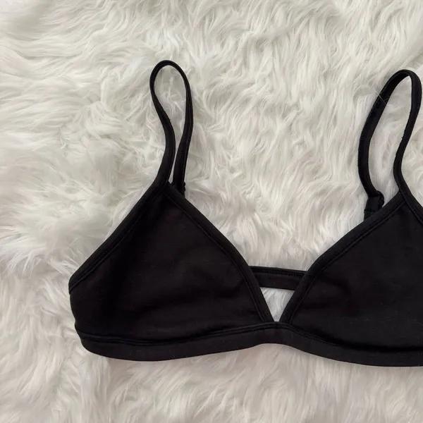 Skims Outdoor Tiny Triangle Bralette Washed Onyx Size Large - Image 2