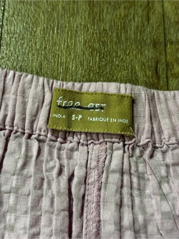 NWOT Free People Free-est Pucker Check Wrap Shorts Pink Size Small - Image 2