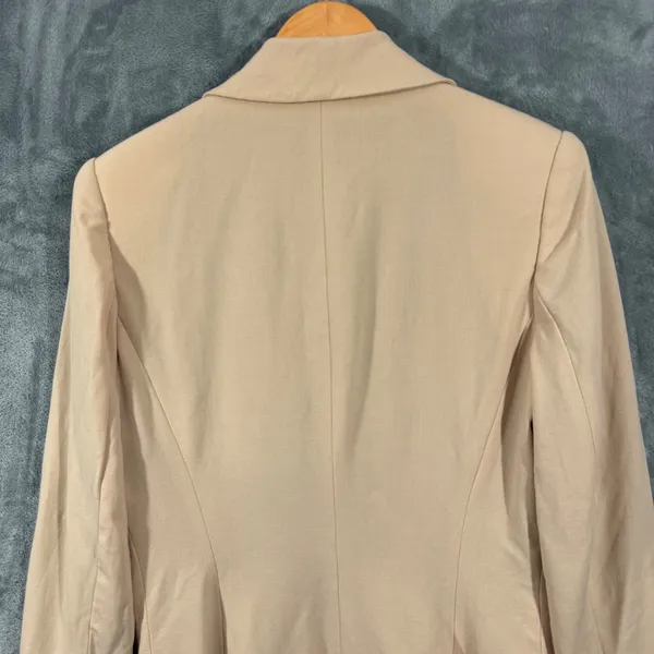 Vintage INC Beige Double Breasted Pure New Wool Trench Coat Size 10, Leopard - Image 12