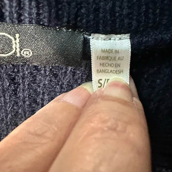 RDI Navy Blue Quarter Zip Sweater Size Small NWT - Image 7