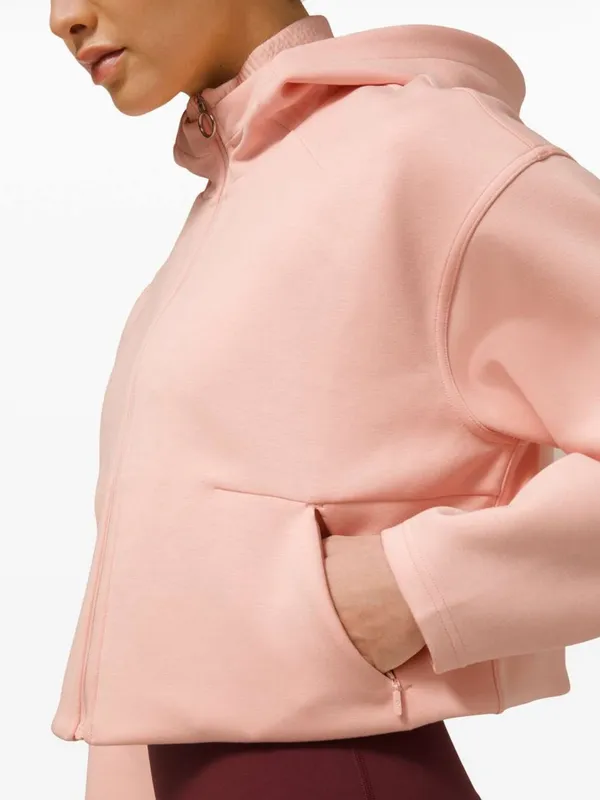Women’s Lululemon Soft Oversized Zip Hoodie Pink Mist Size XS/S - Image 4