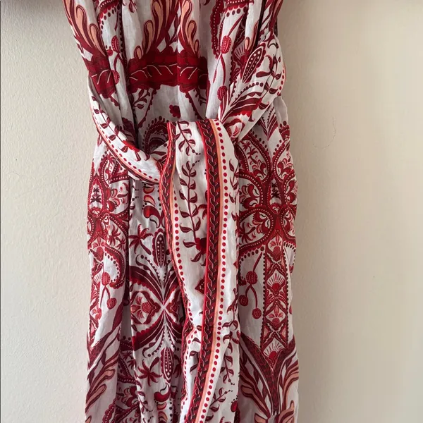 FARM RIO Off-White Green Floral Cascade Lenzing Ecovero mid Dress, small, $280 - Image 7