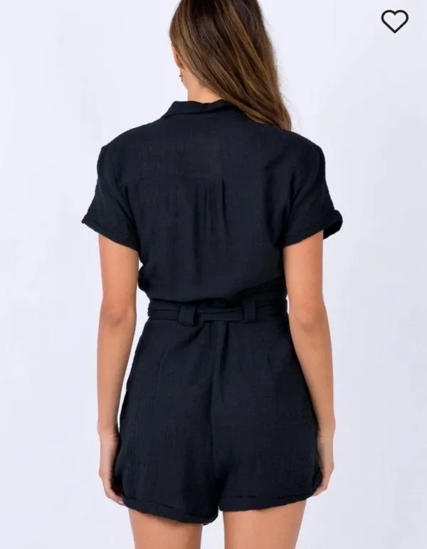 Princess Polly Athens Romper Black - Image 4