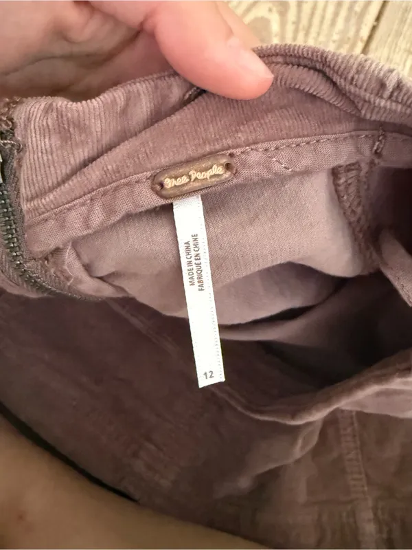 Free People Corduroy Mini Skirt size 12 - Image 3
