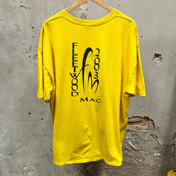 Fleetwood Mac Vintage 2003 Y2K Yellow Double Sided Concert Tour Tee Stevie Nicks - Image 3