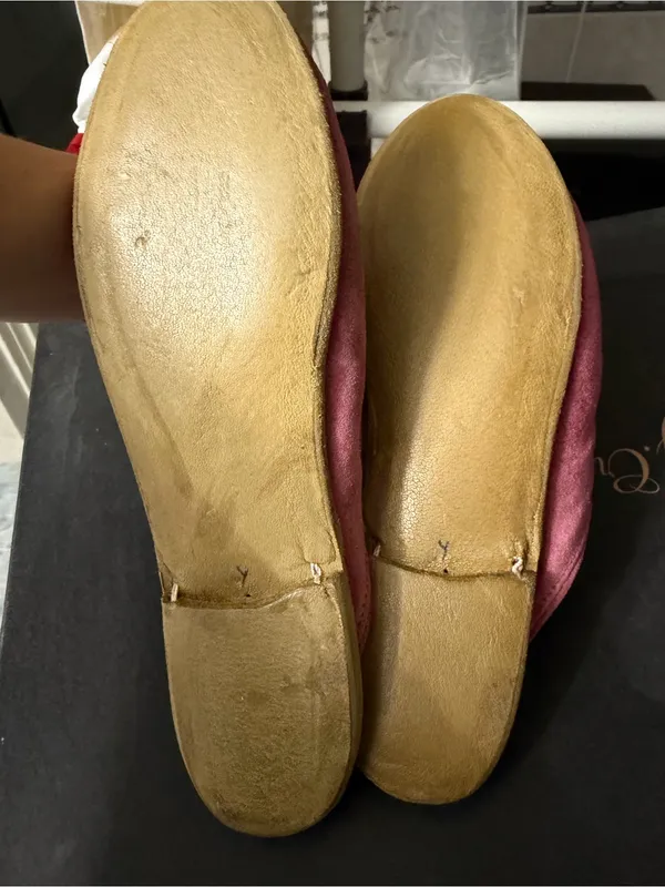 Sabah Shearling Baba Mule W39 Pink Size 8 - Image 3