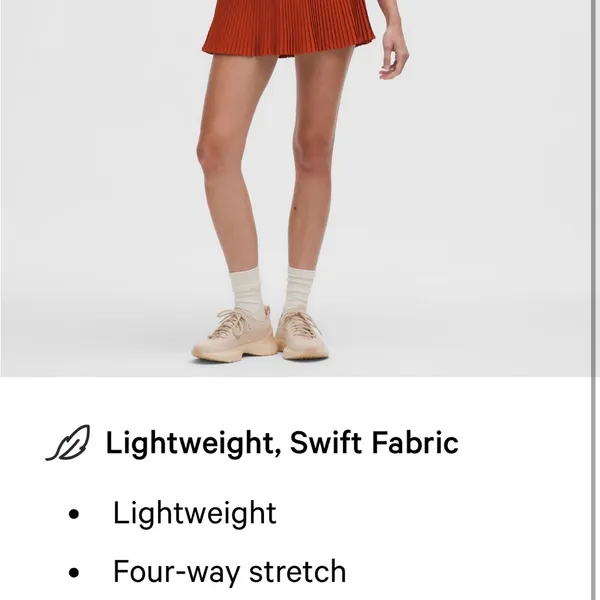 Rust Pleated Mini Skirt - Image 3