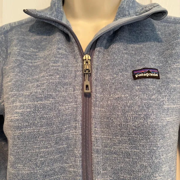 Patagonia Better Sweater Fleece Jacket Heathered Blue Full Zip Womens XS - Image 2