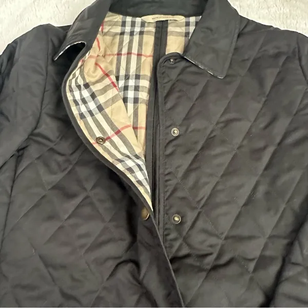 Burberry Black Quilted Jacket | See Sizing Notes - Image 2