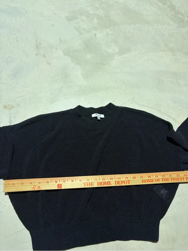 Madewell Black Crewneck Women's Sweater large - Image 7