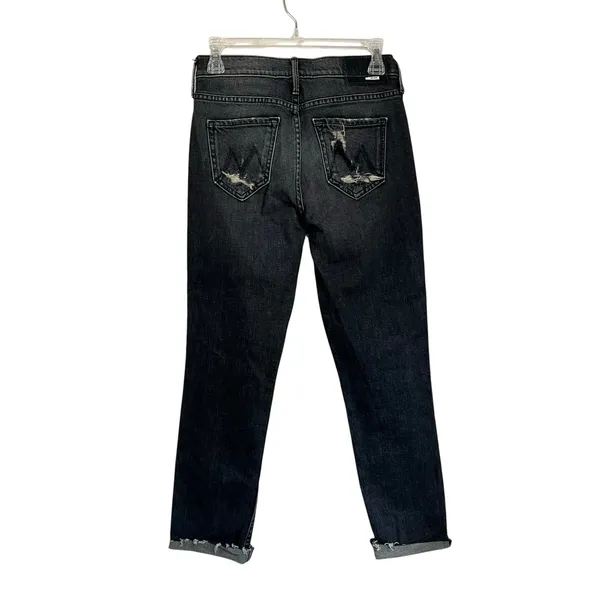 Mother The Flirt Chew Jeans in Cat & Kings Wash Straight Leg Jeans Size 24‎ - Image 2