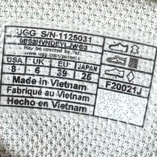 UGG Women's Sneakers Gray Size 8 Quilted Suede Lace Up Comfort Casual - Image 3