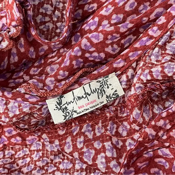 Free People Dress floral mini make it happen slip womens Red small casual indie - Image 2