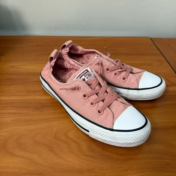 Converse Chuck Taylor Shoreline Sneaker Slip On Elastic Back Rose Dusty Pink W7 - Image 4