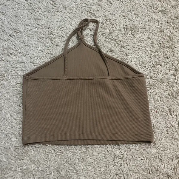 ZARA Cropped Halter Top Size Large - Image 2