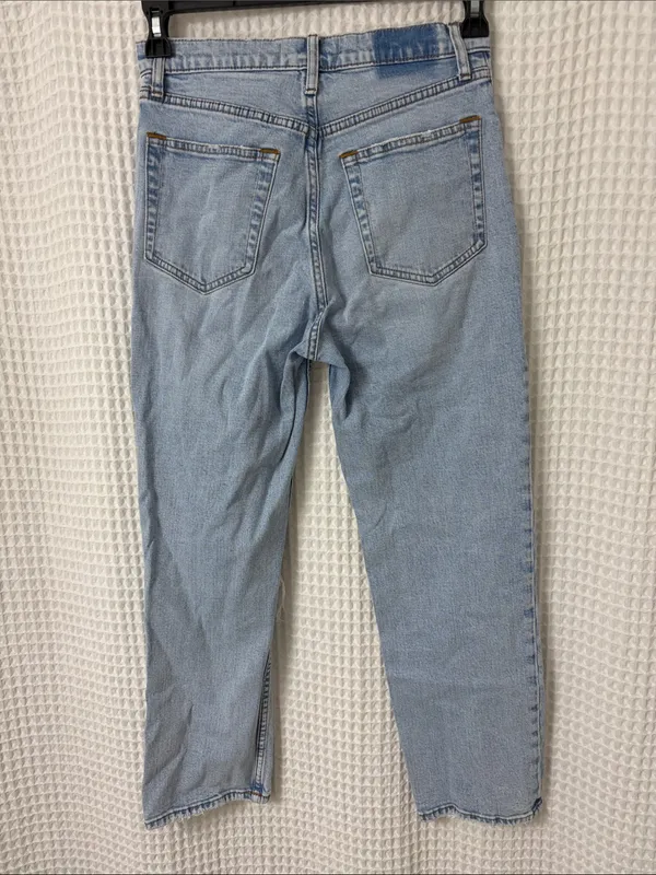 Abercrombie & Fitch The Ankle Straight Ultra High Rise Jeans 29/8 Distressed - Image 5