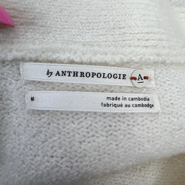 Anthropologie Size M Naomi Sweater Merino Wool Blend Boat Neck Oversized Slouchy - Image 6