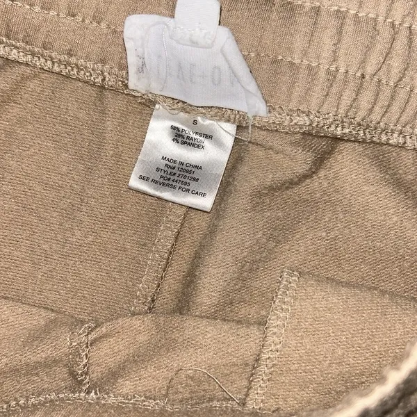Olive + Oak Size S Beige Embellished Sweatpants - Image 4