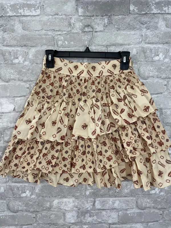 Ulla Johnson Aminta Ruffle
Mini Skirt in Beige Opal - Image 5
