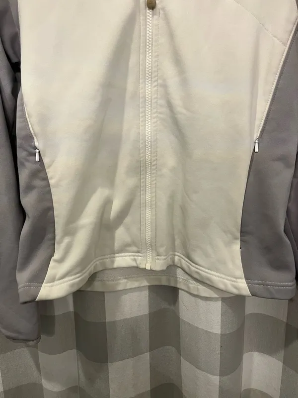 The North Face Women’s White and Light Gray Zip Front Fleece Jacket - Image 3