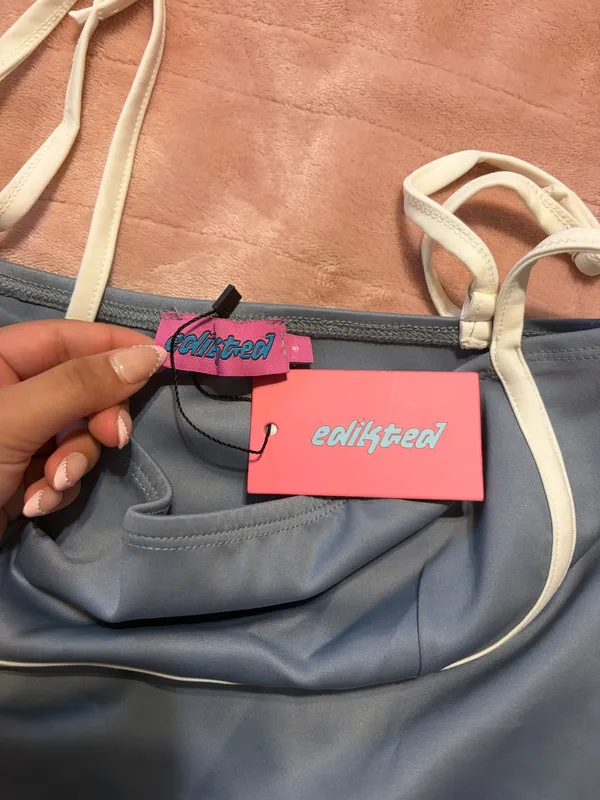 Edikted blue with white lining top with tags! - Image 2