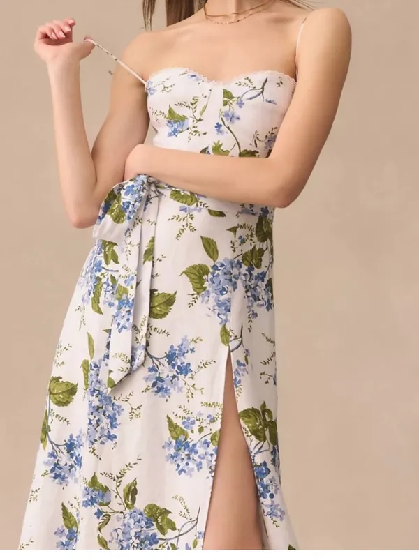 Reformation Kieryn Linen Dress size 2 - Image 3