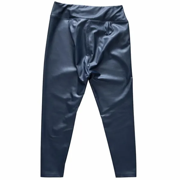 OFFLINE by Aerie Real Luxe Hi-Rise Faux Leather Leggings Navy Blue Medium‎ - Image 2