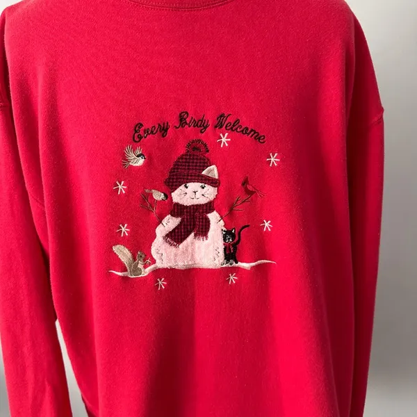 Vintage Kitty Christmas Sweatshirt - Image 4