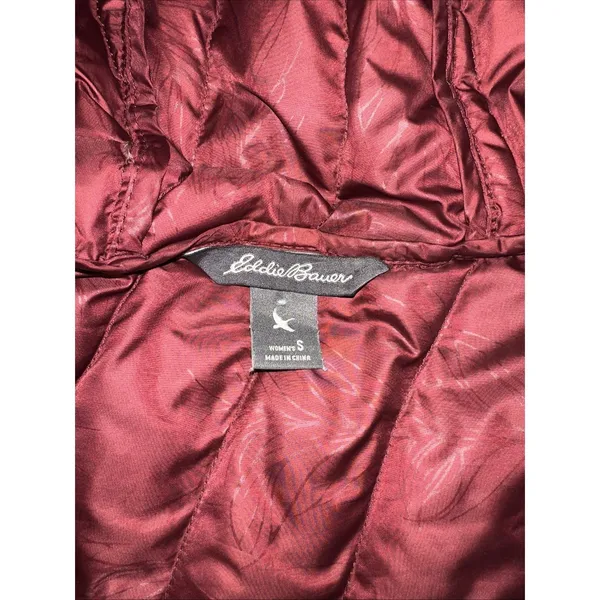 Eddie Bauer Astoria Hooded Down Parka Womens S Pink Mauve Jacket LONG COAT - Image 4