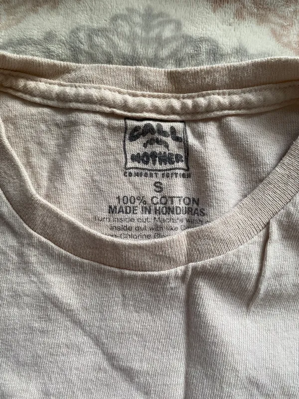 Call Your Mother T Shirt Tan - Image 3