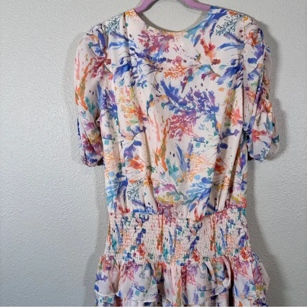 Amanda Uprichard Nala Tiered Mini Dress Womens L Florence Floral Print Coquette - Image 10