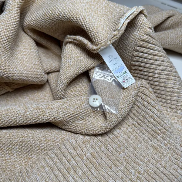 Offline by Aerie Tan Marl V-Neck Button Front Cardigan Sweater Thumbholes Medium - Image 8