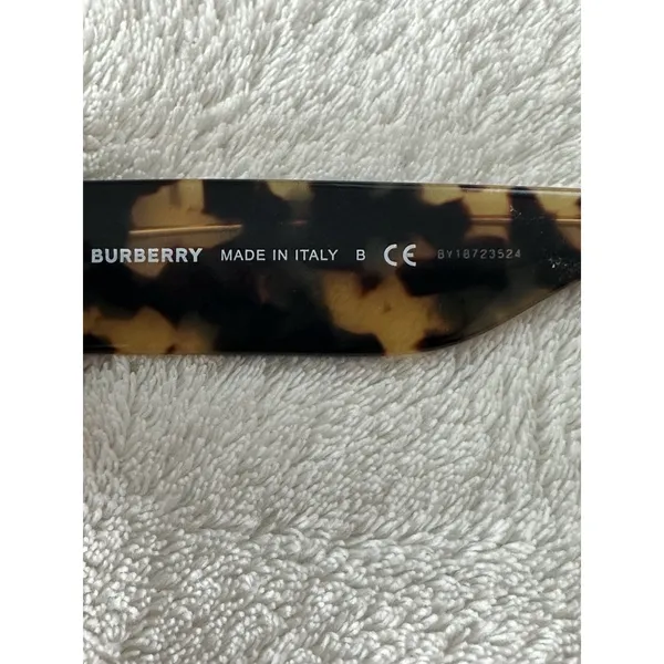BURBERRY Tortoise Sunglasses Made In Italy~B4298-F~Cat Eye Shades Sunnies &Case - Image 6