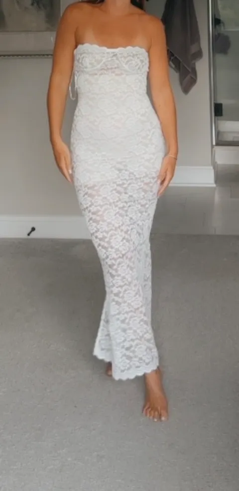Soleil White lace dress - Image 2