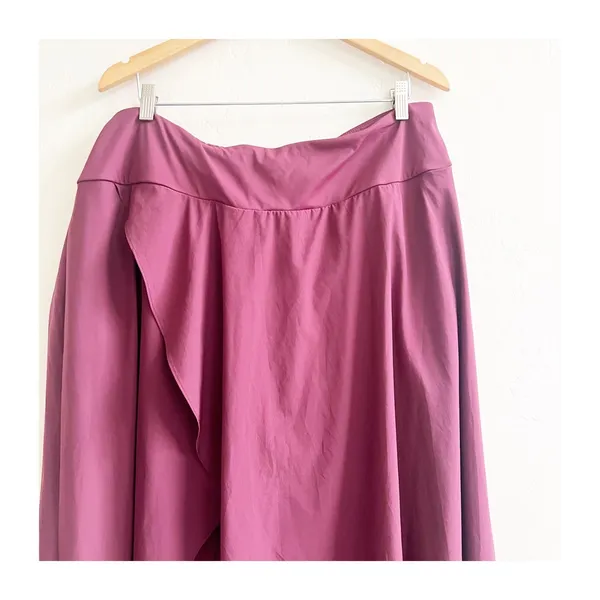 Halara Breezeful Midi Skirt Women 3X Burgundy High-Waisted Asymmetrical Cocktail - Image 6