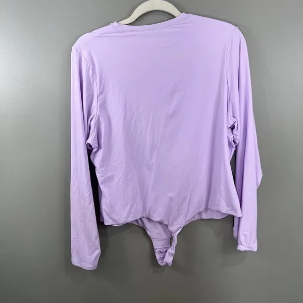 Skims 4x Long Sleeve Lavender Purple Bodysuit EUC - Image 5
