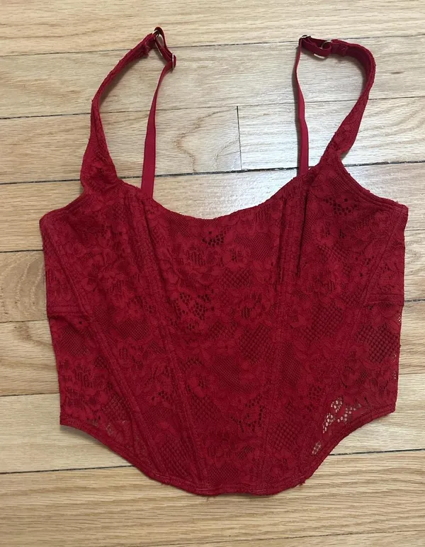 Hollister Red lace corset - Image 2