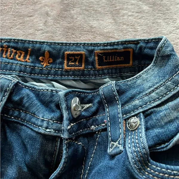 ROCK REVIVAL Skinny Lillian Denim Jeans Blue‎ 26 - Image 6