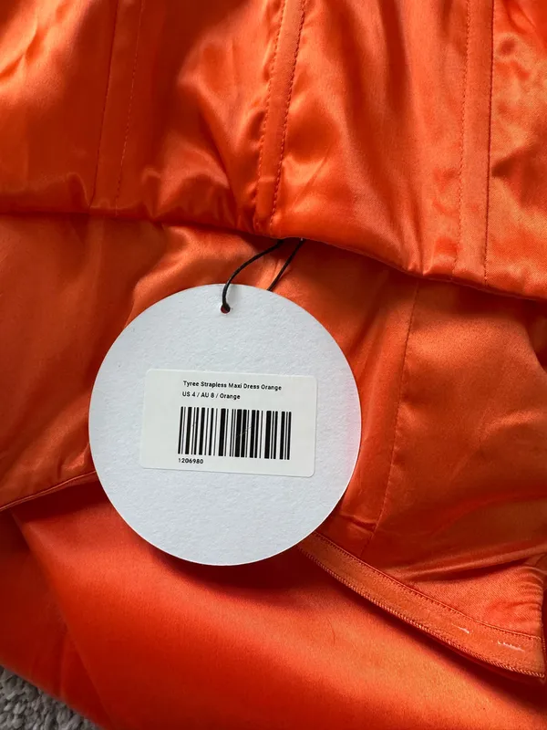 Net princess Polly orange satin prom dress - Image 8