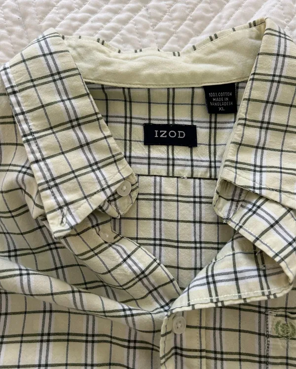 ZARA IZOD Plaid Collared Shirt - Image 3