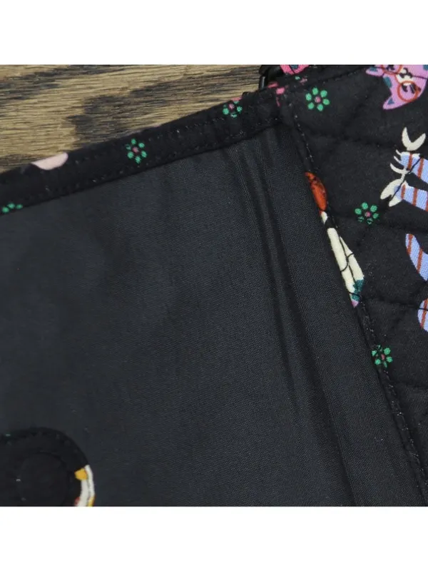Vera Bradley Quilted Crossbody Shoulder Purse Pouch Black - Image 6