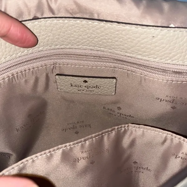 Kate Spade Beige and Taupe Shoulder Bag - Image 8
