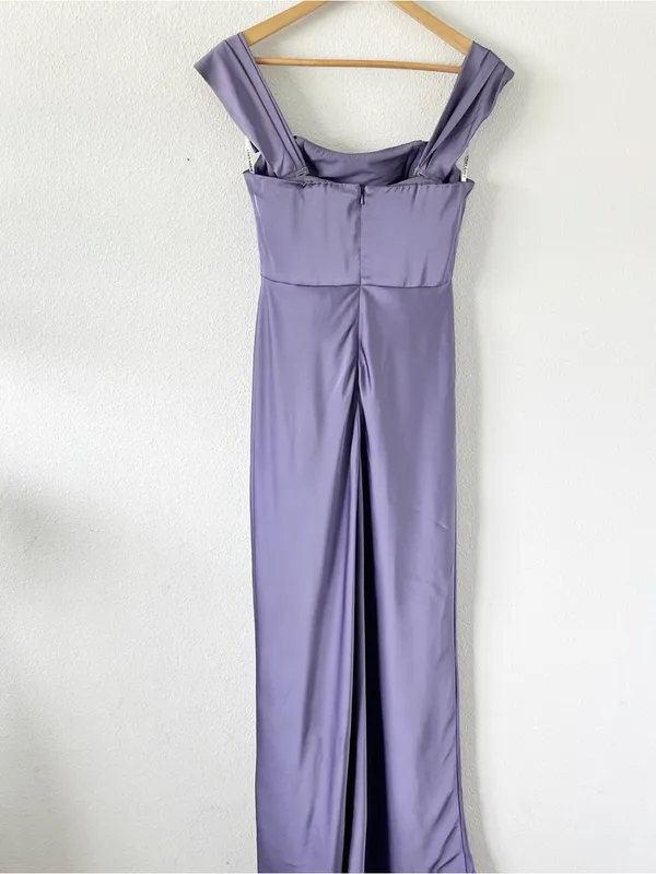 Birdy Grey Mia Dusty Lilac Matte Satin Bridesmaid Formal Dress - Image 7